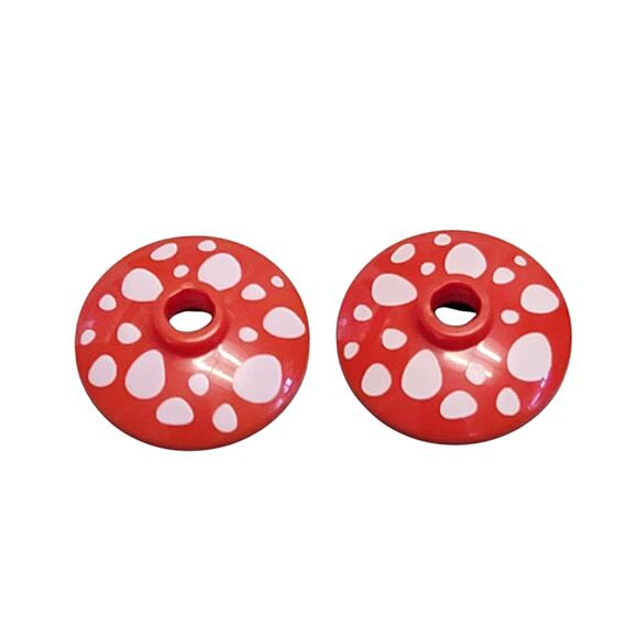 LEGO Red White Mushroom Inverted Radar Dish Lot 2 Pc 4740pb004 Replacement Parts - Picture 1 of 2